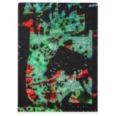 Droge bloem abstract klembord gerecycled plastic (Achterkant)