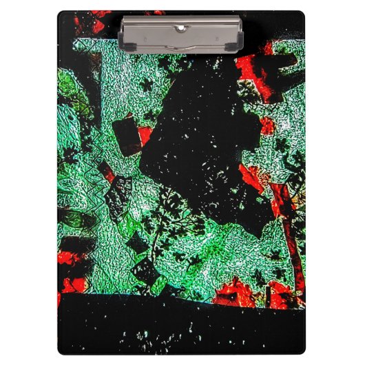 Droge bloem abstract klembord gerecycled plastic (Voorkant)