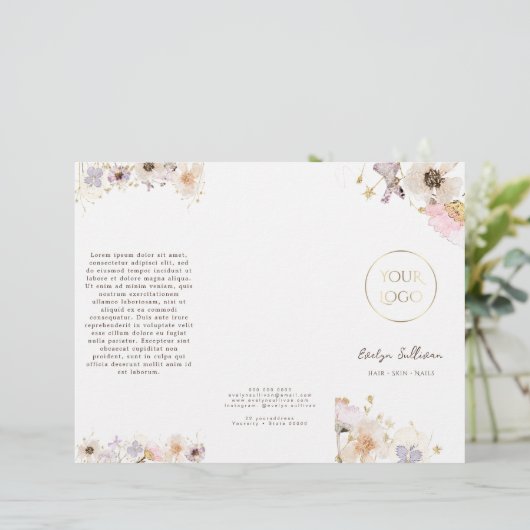 Droge bloemen brochure (Staand voorkant)