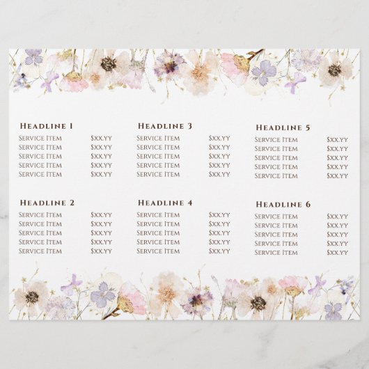 Droge bloemen brochure (Achterkant)