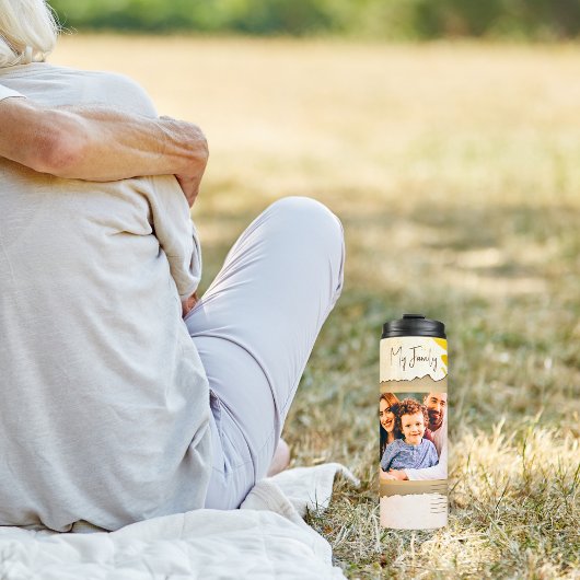  Droge Bloemen Foto Montage & Tekst Thermosbeker