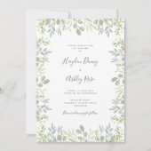 Droge botanische bruine bruiloft kaart (Voorkant)