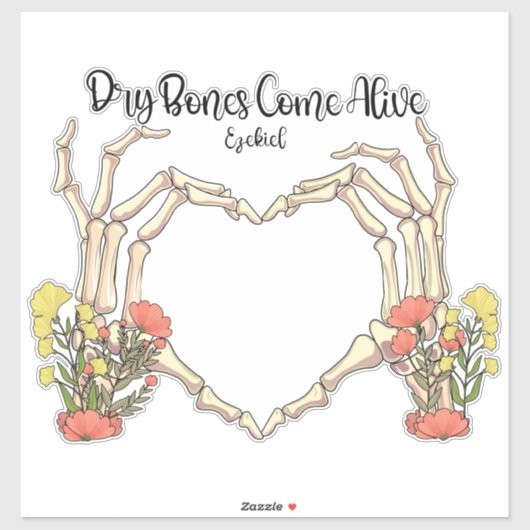 Droge Botten komen tot leven Ezechiël Christelijke Sticker (Vel)