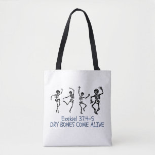 Droge Botten komen tot leven Grappig Christelijk H Tote Bag