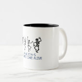 Droge Botten komen tot leven Grappig Christelijk H Tweekleurige Koffiemok (Voorkant rechts)