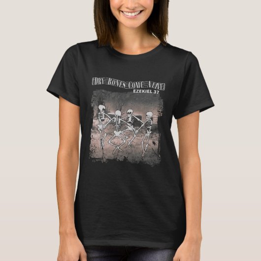 Droge Botten komen tot leven Skeleton Dancing Hall T-shirt (Voorkant)