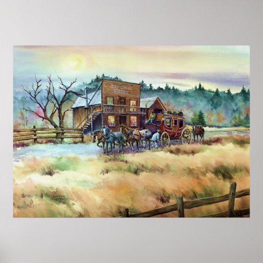 DROGE CREEK STATION by SHARON SHARPE Poster (Voorkant)