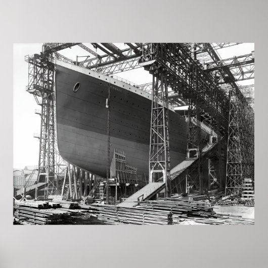 DROGE DOCK BELFAST - TITANIC 1911 POSTER (Voorkant)