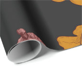 Droge eikenbladeren en eikels. met de hand getrokk cadeaupapier (Rol Hoek)