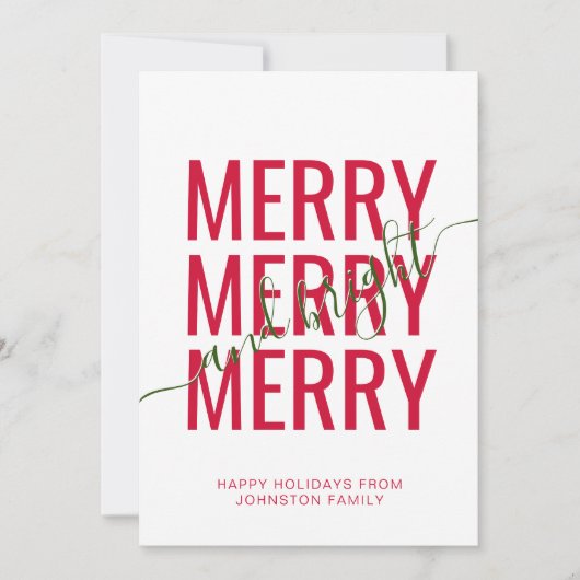 Droge en felle kerstrode dammer feestdagenkaart (Voorkant)