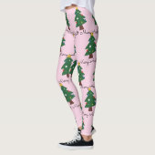 Droge en heldere kerstbomen op roze leggings (Links)