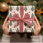 Droge en heldere kerstboom cadeaupapier