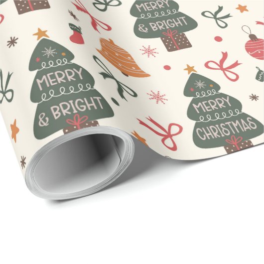 Droge en heldere kerstboom cadeaupapier (Rol Hoek)