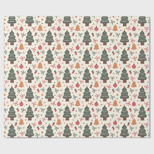 Droge en heldere kerstboom cadeaupapier (Vlak)