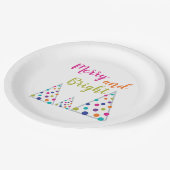 Droge en heldere kerstboom papieren bordje (Gekanteld)