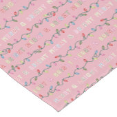 Droge en helderroze kerstlichten korte tafelloper (Hoek)