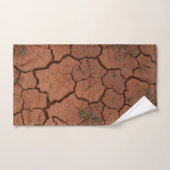 Droge, gebarsten grond bad handdoek (Handdoek)