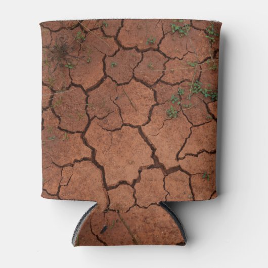 Droge, gebarsten grond blikjeskoeler (Voorkant)