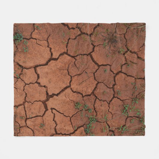 Droge, gebarsten grond fleece deken (Voorkant (Horizontaal))