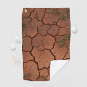 Droge, gebarsten grond golfhanddoek (Insitu)