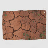 Droge, gebarsten grond golfhanddoek (Horizontaal)