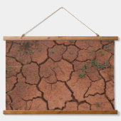 Droge, gebarsten grond hangend wandkleed (Voorkant)