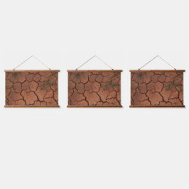 Droge, gebarsten grond hangend wandkleed
