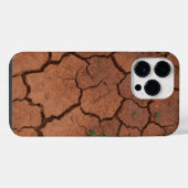 droge, gebarsten grond iPhone hoesje (Achterkant horizontaal)