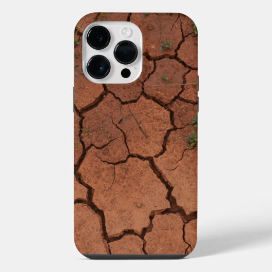 droge, gebarsten grond iPhone hoesje (Achterkant)
