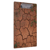 Droge, gebarsten grond klembord (Rechts)