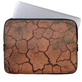 Droge, gebarsten grond laptop sleeve