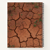 Droge, gebarsten grond notitieboek (Achterkant)