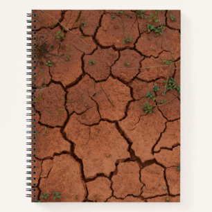 Droge, gebarsten grond notitieboek