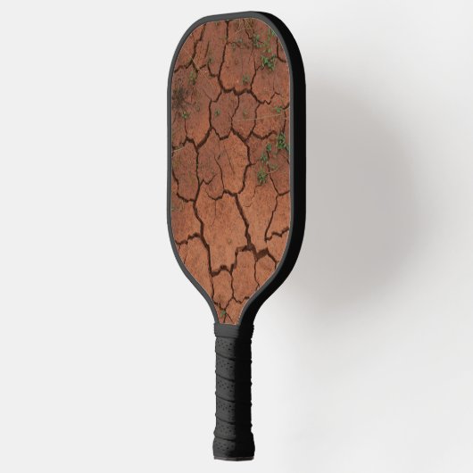 Droge, gebarsten grond pickleball paddle (Links)