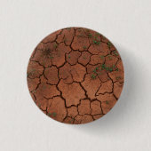 Droge, gebarsten grond ronde button 3,2 cm (Voorkant)