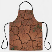 Droge, gebarsten grond schort (Voorkant)