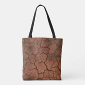 Droge, gebarsten grond tote bag (Achterkant)