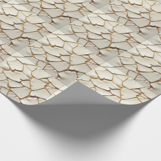 droge gebarsten grondstructuur cadeaupapier (Hoek)