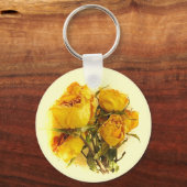 Droge gele bloemen sleutelhanger (Voorkant)