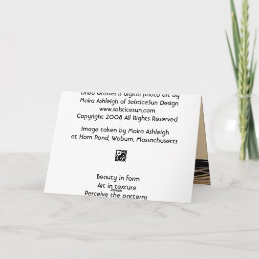 Droge Grassen Kaart (Achterkant)