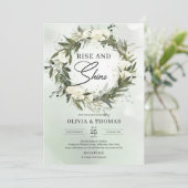 Droge groene olijf met grote opkomst en schijn kaart (Staand voorkant)