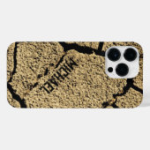Droge grond gekraakte aarde droogte Koel Jouw naam iPhone Hoesje (Achterkant horizontaal)