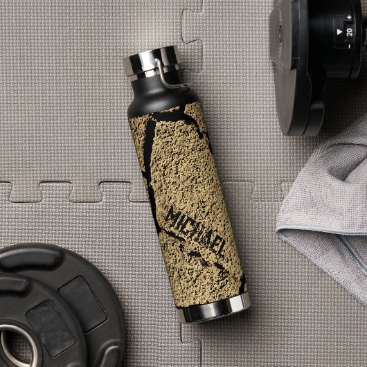 Droge grond gekraakte aarde droogte Koel Jouw naam Waterfles (Gym)