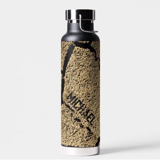 Droge grond gekraakte aarde droogte Koel Jouw naam Waterfles (Links)