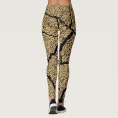 Droge grond met gekraakte aarde in droogte leggings (Achterkant)