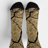 Droge grond met gekraakte aarde in droogte sokken (Top)