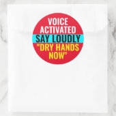Droge handen nu - Voice Activated Sticker (Tas)