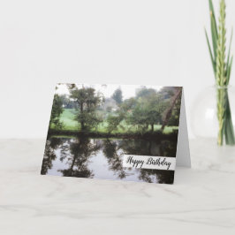 Droge Happy Birthday Princess Castle Scenery Kaart