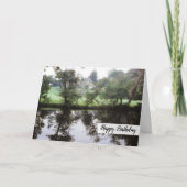 Droge Happy Birthday Princess Castle Scenery Kaart (Voorkant)