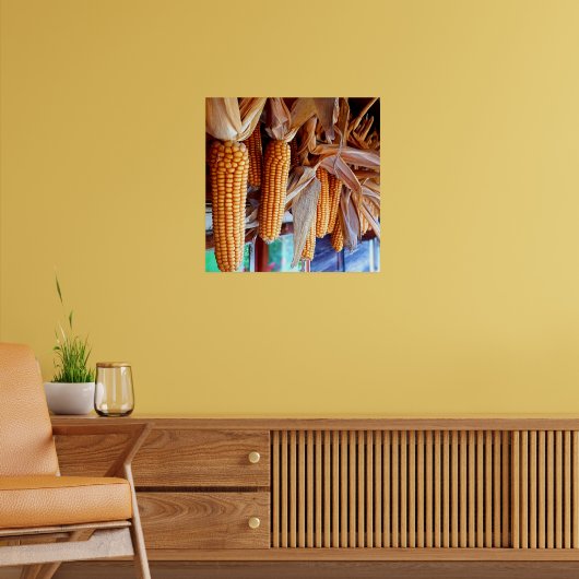 Droge hele maiskolven met schillen poster (Woonkamer 2)